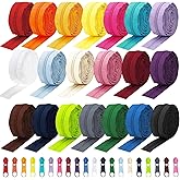 Amtvuzy 80 Yards 20 Colors Zipper,#5 Nylon Coil Zippers Bulk for Sewing,DIY Crafts and Tailoring With 200 Zipper Sliders,Zipp