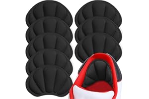 HUETHY Back of Heel Cushion Pads, Adhesive Heel Grips Inserts for Boots, Loose Shoes Too Big, Reusable Heel Guards Liners for Women Men, Improve Shoe Fit,8PCS-Black