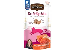 Rachael Ray Nutrish Soft Spots Cat Treats, Salmon, 2.5 Ounces (Pack of 12)