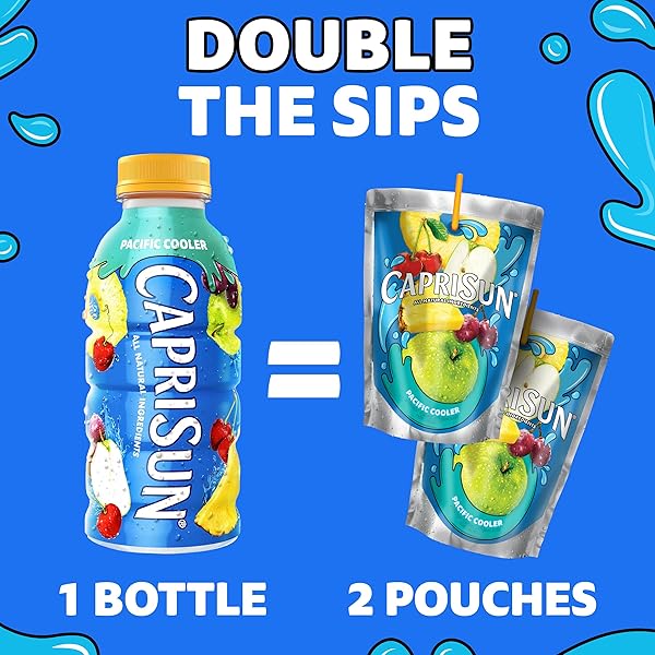 CAPRI SUN PACIFIC COOLER MIXED FRUIT FLAVORED JUICE DRINK BLEND FROM CONCENTRATE, 12 FL OZ BOTTLE