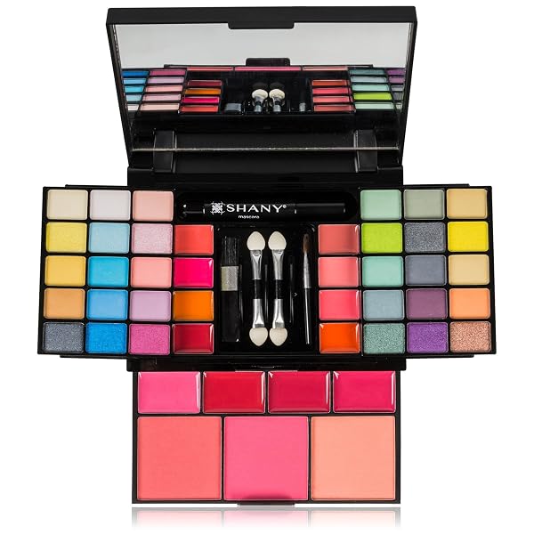 SHANY ‘FIX ME UP’ MAKEUP KIT – COMPACT TRAVEL MAKEUP PORTABLE GIFTABLE ADULT AND TEEN MAKEUP SET EYE SHADOWS, LIP COLORS, BLUSHES, AND APPLICATORS