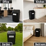 Plastix 30 Litre Swing Bin Black Plastic Waste Rubbish Kitchen Dustbin view 5