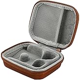 Linsoul ZiiGaat PELLEPOD Leather Earbud Case, Waterproof IEM Storage Box, Hard Carrying Bag, Protective Storage Box, Fit for Earphone ZS10 Pro, Zero: 2, EM6L, EW300, SuperMix 4, Orchestra Lite (Brown)