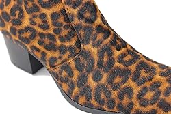 OSSTONE Men Chelsea Ankle Boots Leather Pony Hair