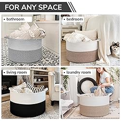 INDRESSME Large Cotton Rope Baskets for
