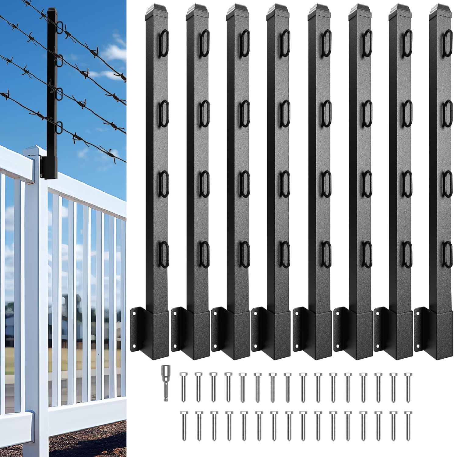 Plaques & Wall Art - RUDCXDY Fence Post Extender,Fence Extenders for Height,23.5