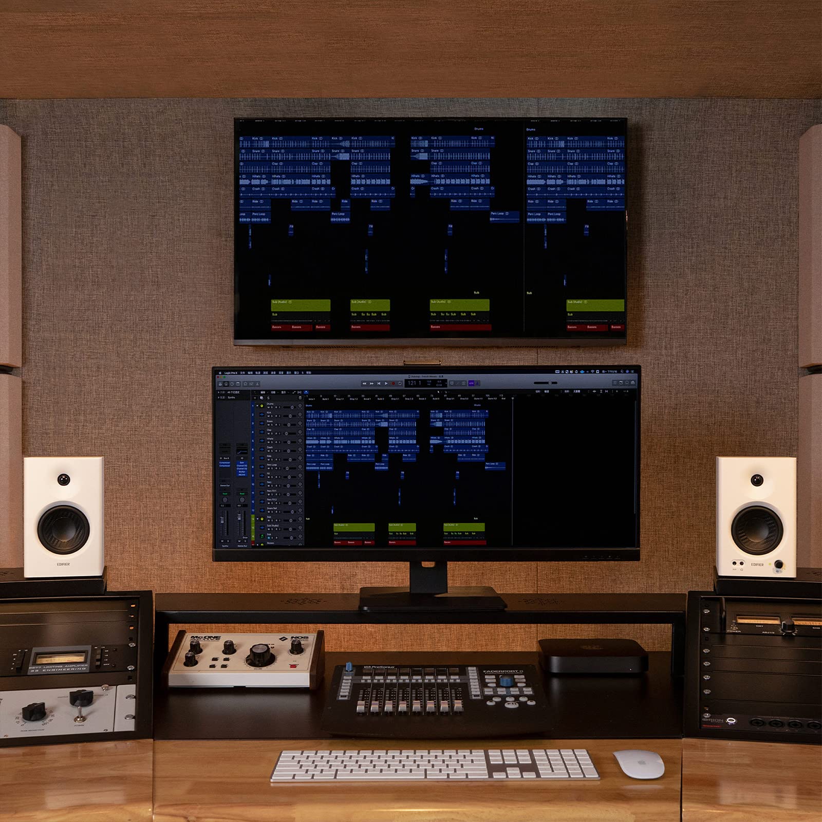 Edifier MR4 kompakte 2.0 Studiomonitore (42 Watt) mit Class-D Verstärker und Zwei wählbaren Klangmodi, Weiß 6
