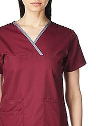 WonderWink Women's Charlie 5 Pocket Y-Neck Wrap