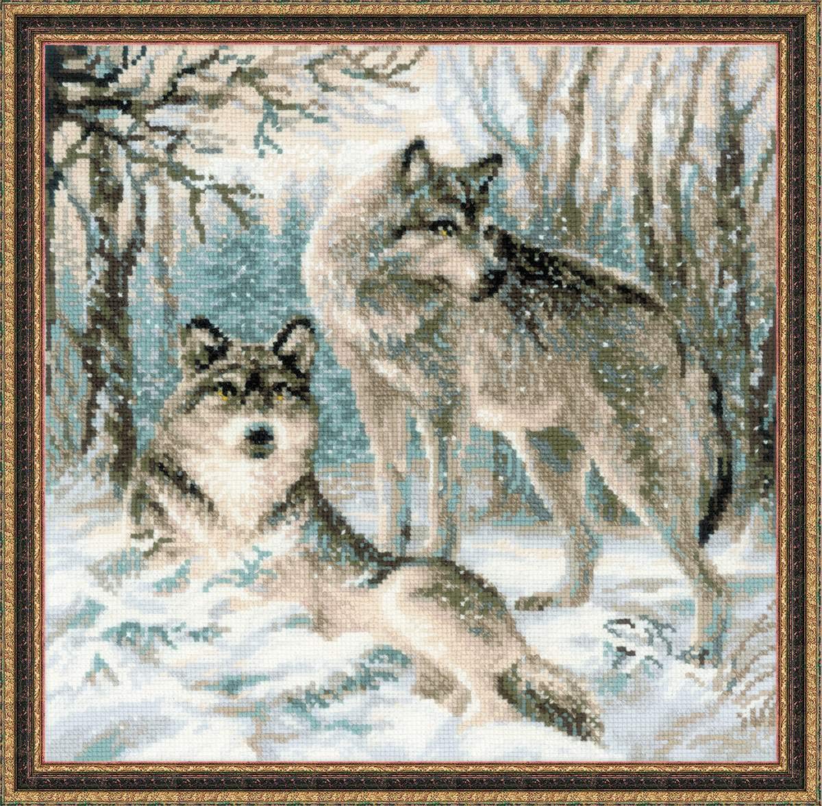 RIOLIS Cross Stitch Kit - 1393 - Pair of Wolves