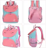 Yafe School Bag for Girls Kids Backpack with Chest Strap 34x24x10 cm Blue view 3