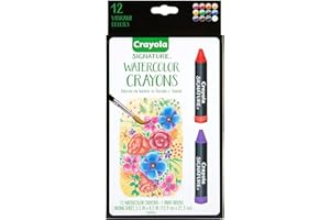 Crayola Signature Premium Watercolor Crayon Sticks & Paintbrush, 12 Count, Gift
