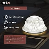 Cello Highland Cow Porcelain Tealight Holder Dome 3D Lithophane Gift view 5