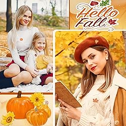 SANNIX 60Pcs Fall Pins, Autumn Enamel Pins Bulk