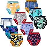 BIG ELEPHANT 10-Pack Baby Potty Training Underwear, Soft 100% Cotton Absorbent Training Pants for Boys & Girls, 4T