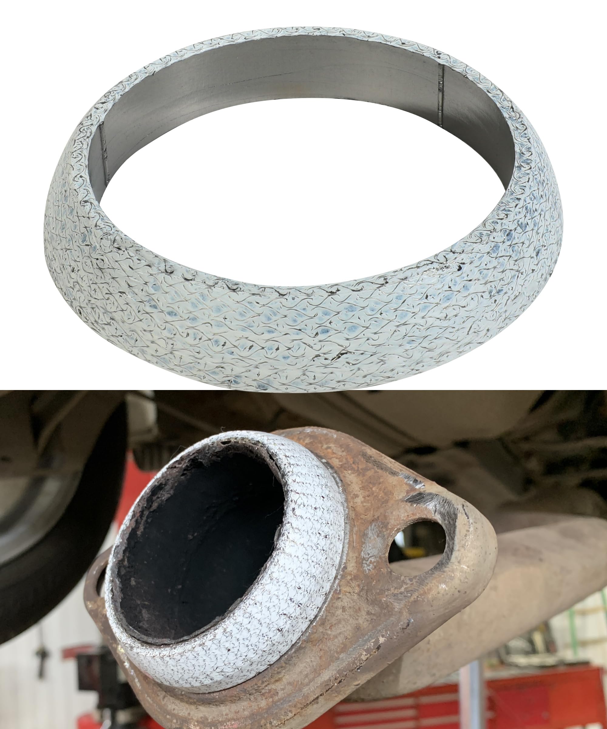 Photo 1 of UBOG Exhaust Gasket,Car Accessories Exhaust Flange Gasket,2 Inch 2.25 Inch 2.5 Inch 3 Inch Exhaust Manifold Gasket,Car Exhaust Donut Gasket Seal Ring Replacement,Suitable for Cars Trucks (3inch)