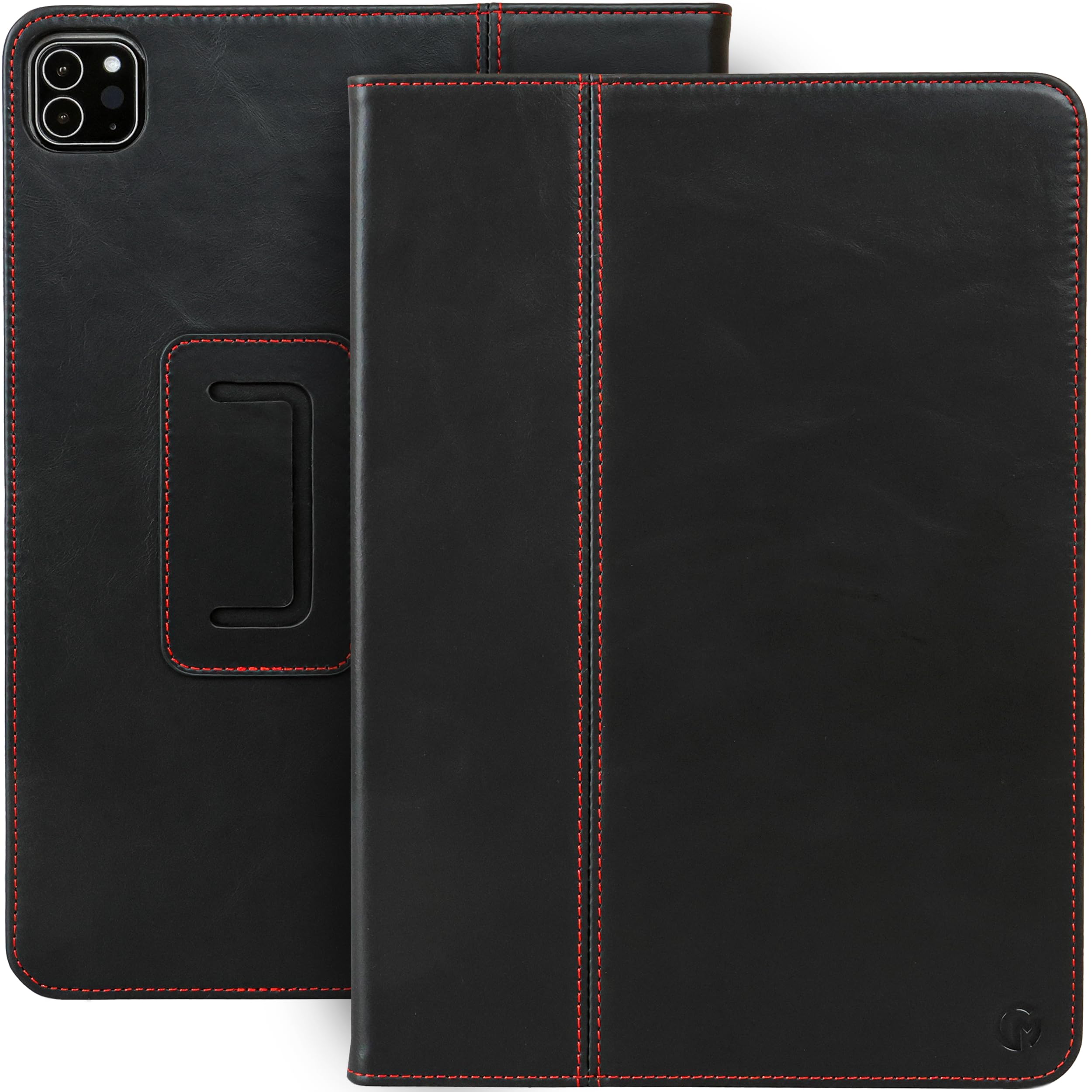 Casemade Real Leather Case Compatible with iPad Pro 11โ 1st/2nd/3rd/4th Gen (2018/2020/2021/2022) - Full-Grain Leather Cover, Auto Sleep/Wake, Dual Stand Position (Black) โ image 1