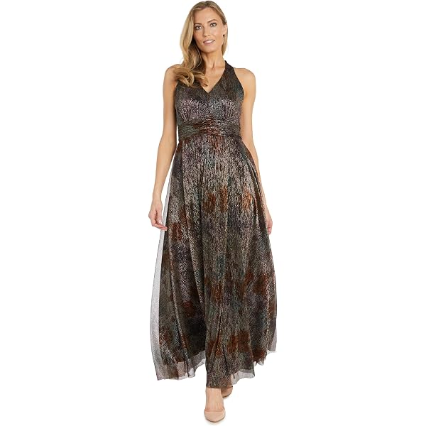 knee length dresses for ladies Black Metallic Sleeveless High Neck Dress - Size 0 main image 1