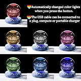 Movdyka 6cm 2.36in 3D Solar System Crystal Ball Base Lights Gift view 4
