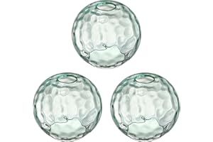 CJY CHENJINYAN 6.3 Inch Replacement Clear Hammer Glass Lamp Shade Light Fixture,for Replacement Wall Sconce Pendant Light Ceiling Light Chandelier Shade,Factory Outlet (Green Glass, 3 Pack)
