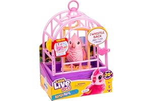 Little Live Pets My Really Real Talking Bird Toy & Cage - Rosie, Interactive Voice Repeating Toy, 20+ Sounds & Reactions, Talking Toys for Kids 5-7