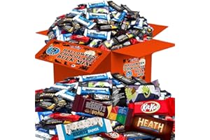 ZOMPOZ Halloween Chocolate Candy Mix, 5 Lbs Individually Wrapped Halloween Themed Fun Size Bars, Trick or Treat, HERSHEY'SCookies N Cream Fangs, HarryPotter Wizard Bars, Popping Potion Witch Bars + More