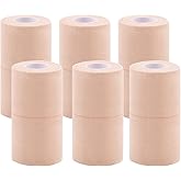BQTQ 6 Rolls Elastic Adhesive Tape 4 Inch Elastic Bandage Wrap Self Adhesive Wound Wrap Self Adherent Stretch Bandage Sports Tape Elastic Tape Bandage for Wrist Ankle Swelling Sprains (Beige)