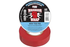 NSI WarriorWrap Select 3/4 in. x 60 ft. 7 mil Vinyl Electrical Tape, Red