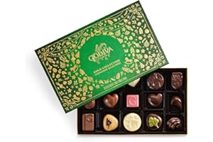 GODIVA CHOCOLATIER Godiva Holiday Gold Assorted Chocolate in Green Gift Box, Belgian Dark and Milk Chocolates with Pralinés, Ganaches & Caramels, Gourmet Christmas Gift, Non-GMO & Kosher, 15 Pc