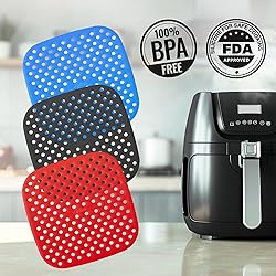 Reusable Air Fryer Liners 3 Pack for 3-5QT or