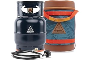 Ignik Refillable Gas Growler Deluxe 5-Pound Propane Tank with Carry Case and Adapter Hose