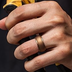ThunderFit Men's Silicone Rings 10mm Wide 2.5mm