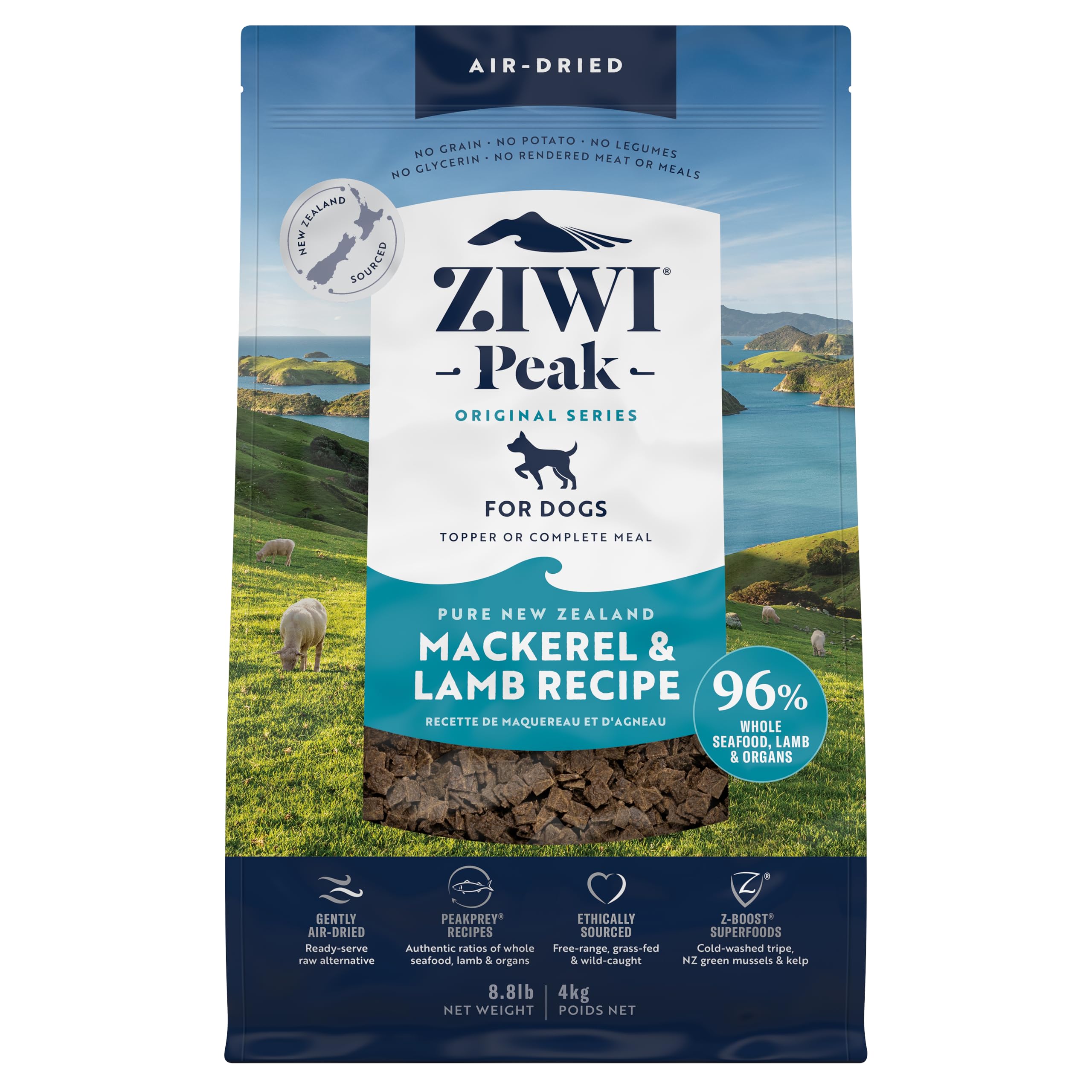 ZIWI Peak Air-Dried Dog Food – Mackerel & Lamb - All Natural, High Protein, Grain Free, Limited Ingredient w/ Superfoods (140.8oz) — image 1