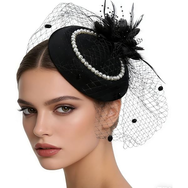 Tea Party Flower Fascinator Hat Organza Veil Fascinators  display picture 1