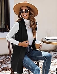 Beyove Women's Soft Sleeveless Open Front Cardigan