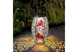 LAREKOOK Outdoor Solar Lantern-Waterproof Hummingbird Hanging Metal Decorative Lights for Patio Table Garden Pathway Yard with Super Bright Warm White LED, Large Solar Panels, Auto On/Off Sensor