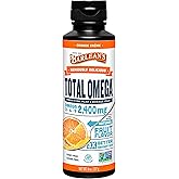 Barlean's Total Omega 3 6 9 Orange Crème Liquid Fish Oil Supplement with Borage and Flaxseed Oil, 2,400 mg of Omegas EPA and DHA Plus GLA for Joint and Heart Health, 8 oz