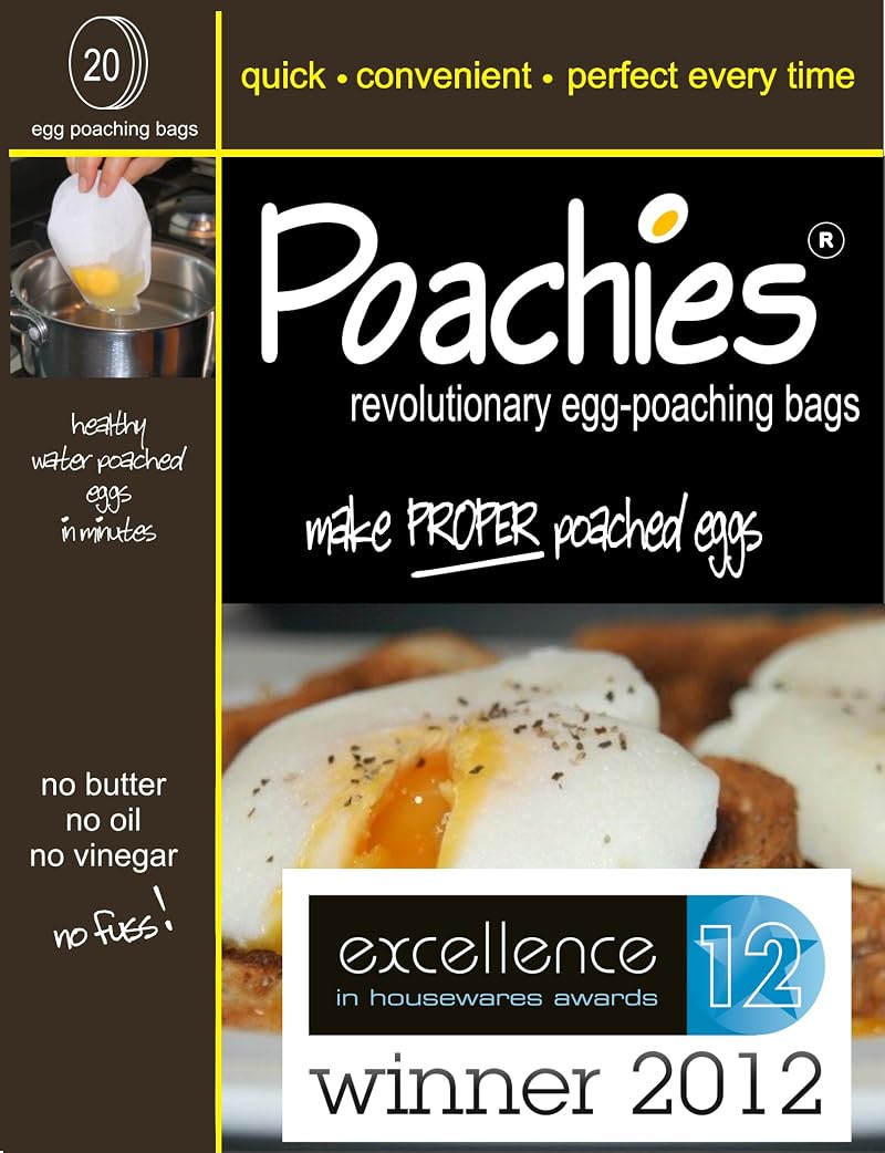 POACHIES 20 Egg Poaching Bags for Perfect Water Poached Eggs
