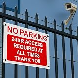 LP Lifestyle NO PARKING 24hr Access Sign Red A4 No Holes view 2