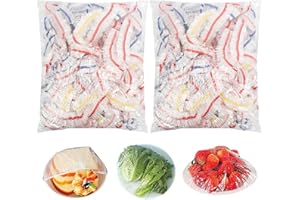 Homelove Plastic Bowl Covers Dish Cover Food Cover, 200pcs Reusable Elastic Stretch Fresh Keeping Covers, Kitchen Dining Cookware Canning Lids Food Bags, Universal Kitchen Plastic Wrap [Colorful]