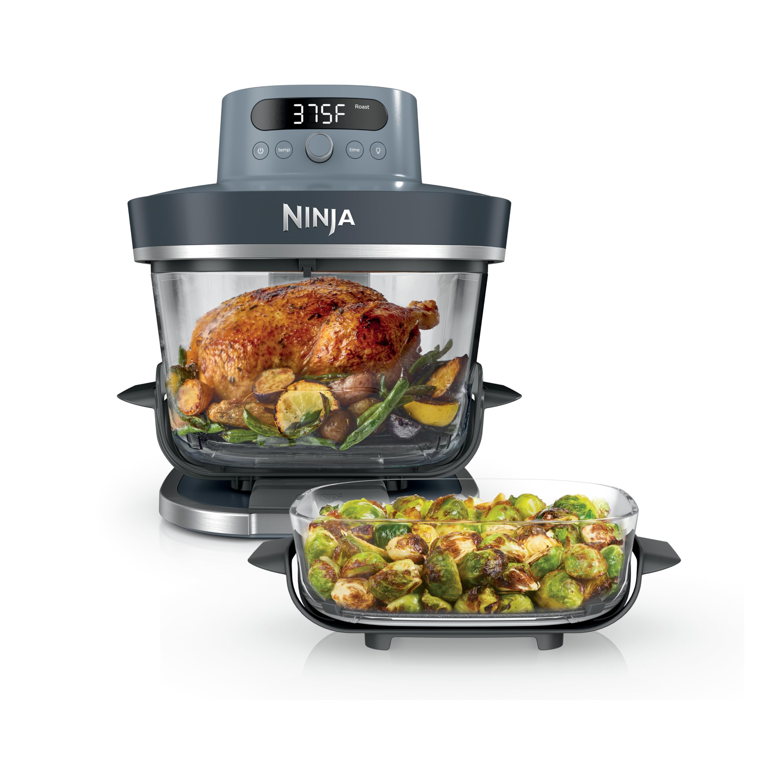 Photo 1 of Ninja Crispi Pro 6-in-1 Glass Air Fryer | 450°F, Nontoxic, 6qt & 2.5qt Containers & Lids | Microwave, Freezer, Dishwasher Safe | Max Crisp, Air Fry, Bake, Roast, Recrisp, Dehydrate |Cyberspace AS101CY