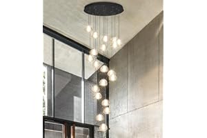 dolria Modern Crystal Chandeliers LED Ceiling Lighting Foyer Large Ceiling Light for Staircase Living Room Hallway Entryway