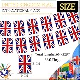 YAAVAAW Union Jack Flag Bunting 10m 30 Flags FIFA World Cup Decoration UK UK view 2