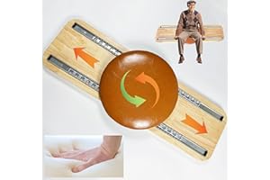 SVZIOOG Transfer Board with Soft seat-Patient Slide Assist Device for Transferring Patient Elderly,and Disabled from Wheelchair to Bed,Toilet,Bathtub,Car Wooden Sliding Boards Platform (Brown)