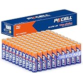PKCELL AA Batteries 100 Pack, Alkaline AA Batteries 1.5V Double A Batteries | 10-Year Shelf Life, High-Performance Alkaline AA Battery for Flashlights, Keyboards, Clocks, Remote Controls
