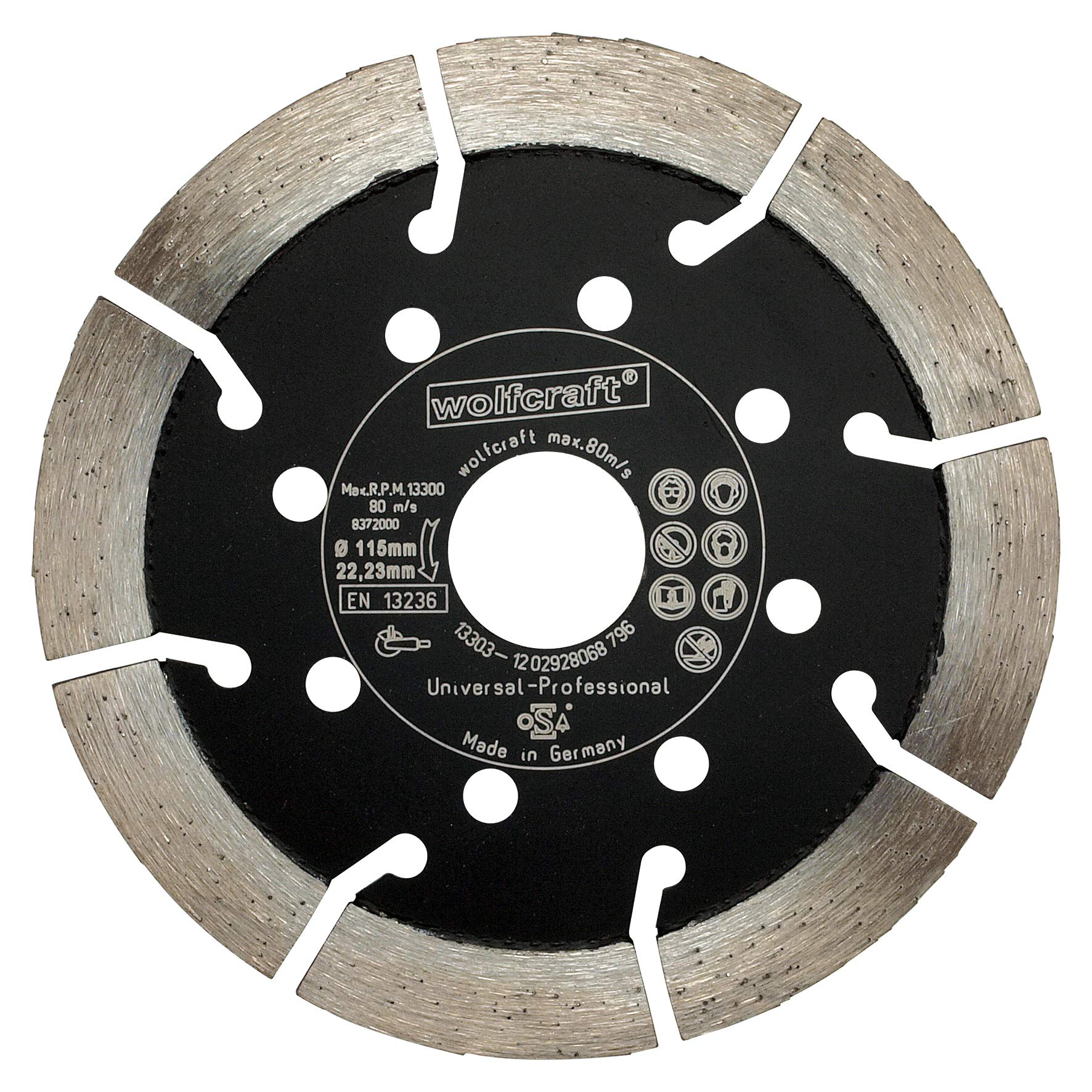 wolfcraft Diamond Cutting Disc "Expert Universal" for Angle Grinders I 8372000