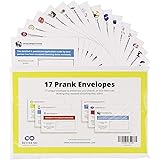 17 Prank Envelopes - Witty Pranks For Adults Funny Envelope For Birthday & Holiday Card. April Fools Day Practical Jokes By M