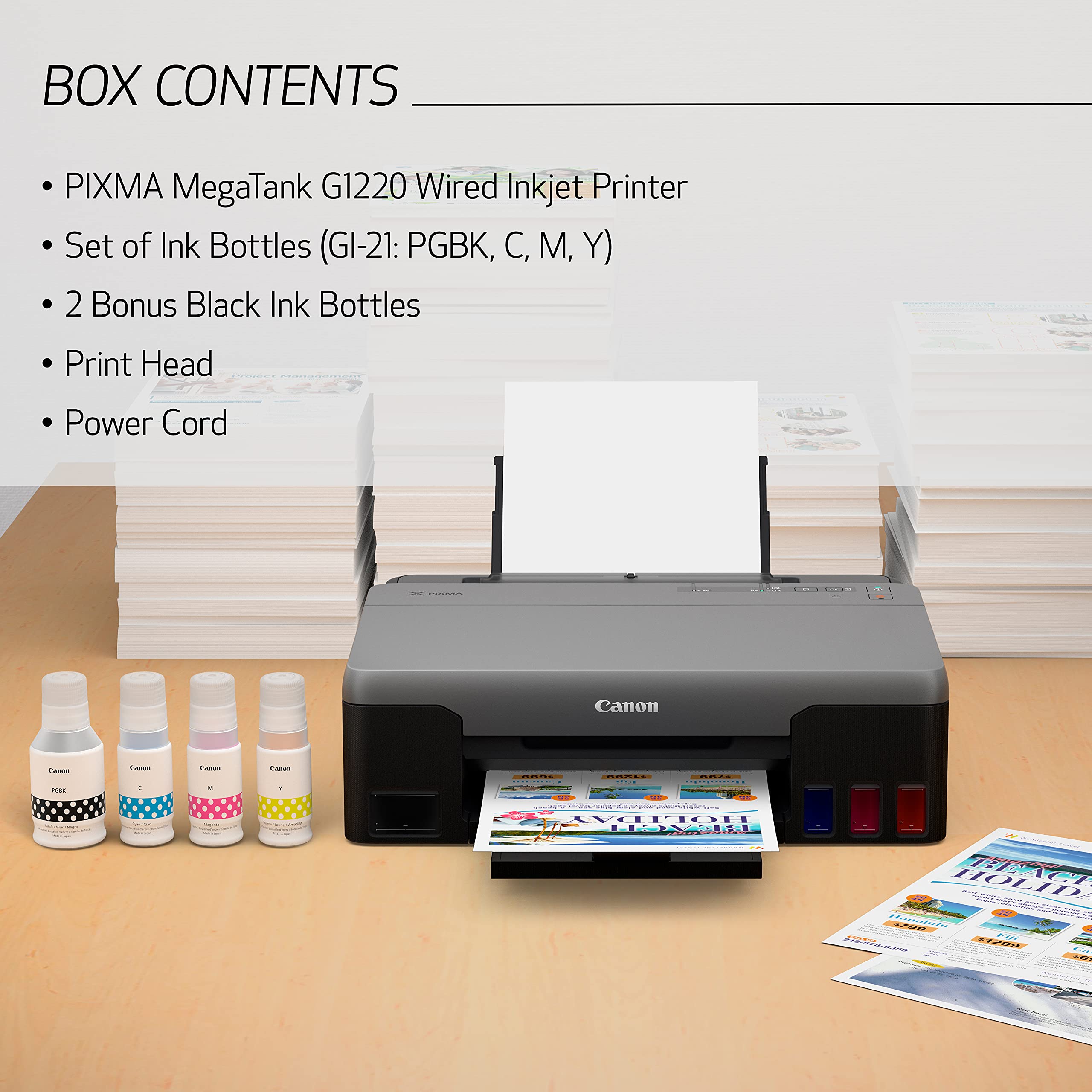 Canon PIXMA G1220 Single Function MegaTank Inkjet Printer