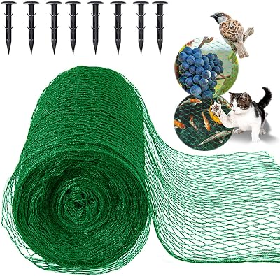 MAIYADUO Garden Netting 4x5M Anti Bird Netting with Ground Pegs Green