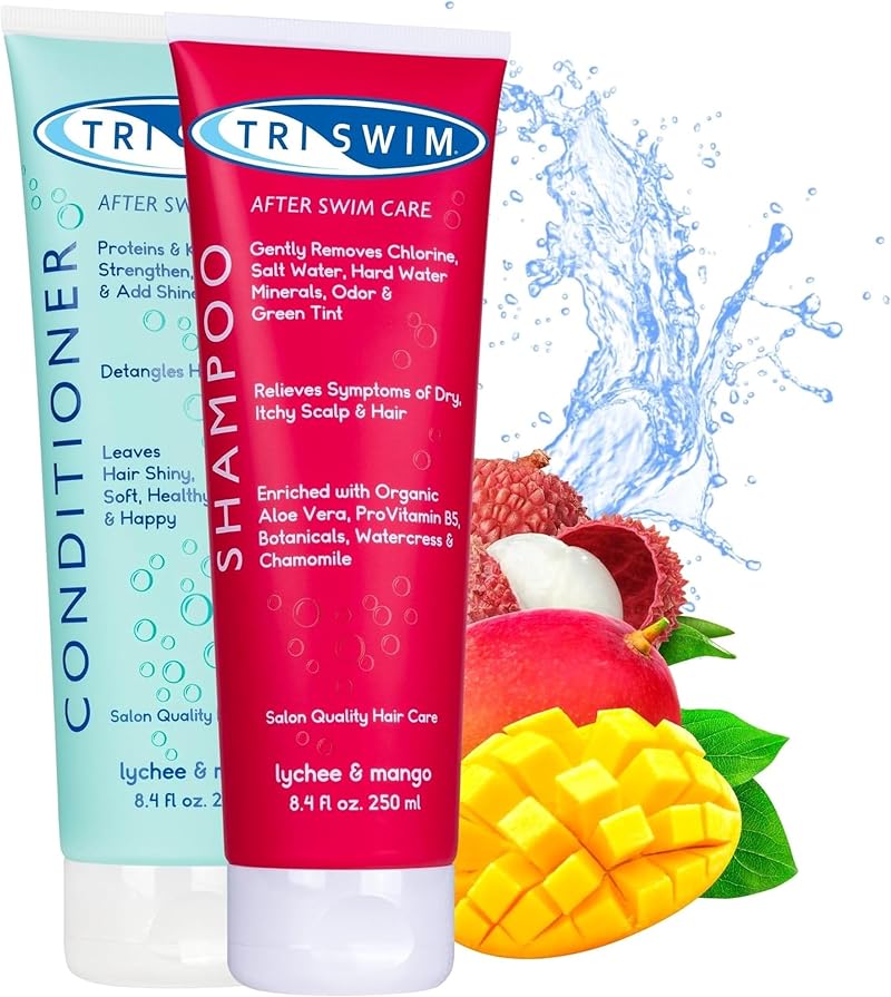 TRISWIM Chlorine Removal Hair Care Bundle 250 ml Shampoo 250 ml Conditioner
