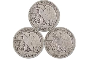 PROFILE COINS & COLLECTIBLES Liberty Walking Half Dollar 3 Coin PDS All Mint Gift Set VG 90% Silver 50c